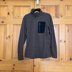 Mountain Hardwear Olive-Brown 1/4 Zip Pullover